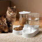 Automatic Pet Feeder Water Dispenser Set 3.5L Cat Dog Gravity Food Bowl