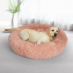 Pet Bed Cat Dog Donut Nest Calming Kennel Cave Deep Sleeping Pink XXL