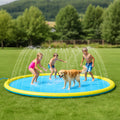 Splash Pad Kids Dog Sprinkler Water Play Inflatable Pool Mat Outdoor 240cm