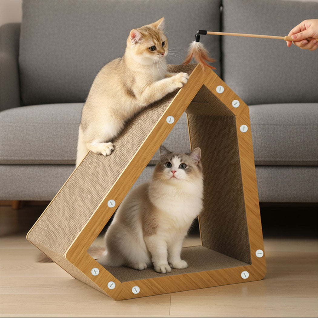 Cat Scratcher Board Bed Scratching Cardboard House Condo Toy Pad Recyclable