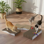 4X Cat Scratcher Board Bed Double-Sided Stackable Scratching Cardboard Toy
