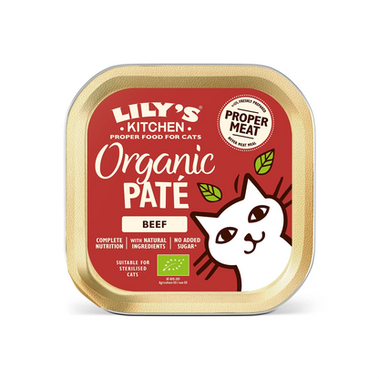 Lily's Kitchen - Wet Food For Cats - Organic Beef Paté 85g