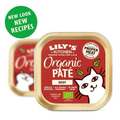 Lily's Kitchen - Wet Food For Cats - Organic Beef Paté 85g
