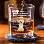 Forget Stylized Dog Dad - Personalized Whiskey Glass