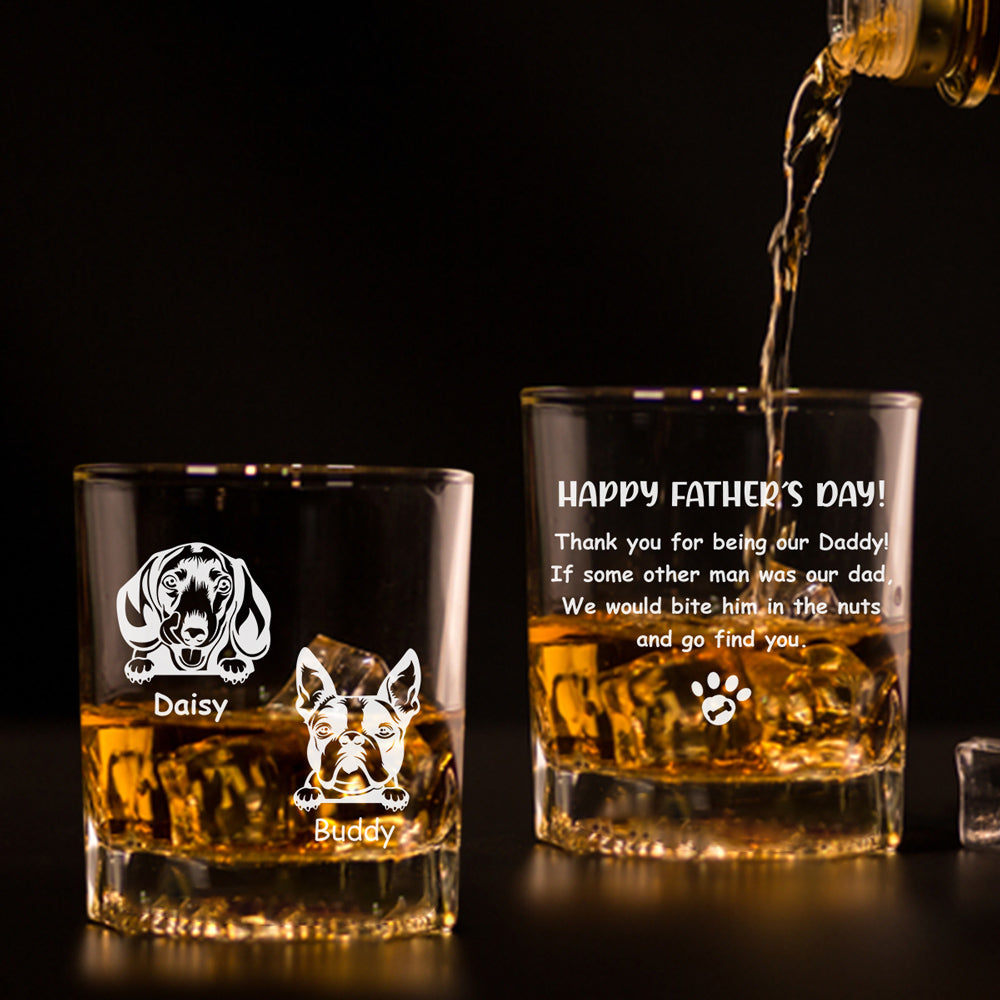 Thank You For Being My Daddy - Personalized Engraved Whiskey Glass