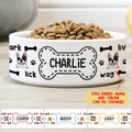 Dog Activities - Personalized Pet Bowl, Ceramic Dog Bowl