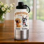 Property Of - Personalized 30oz Water Bottle With Pet Bowl