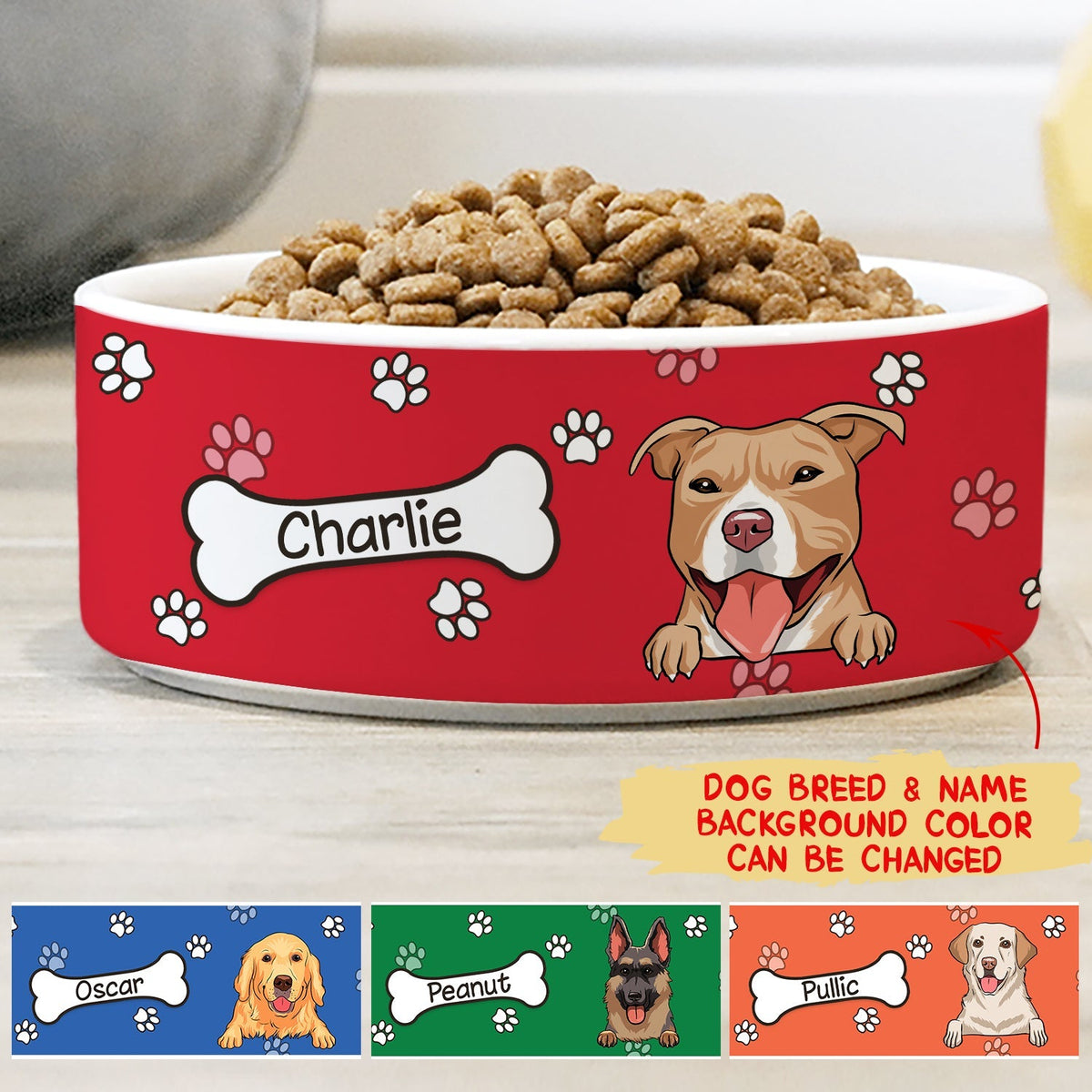 Colorful Bowl - Personalized Ceramic Pet Bowl