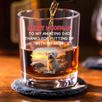 Thank You Dad Photo - Personalized Whiskey Glass