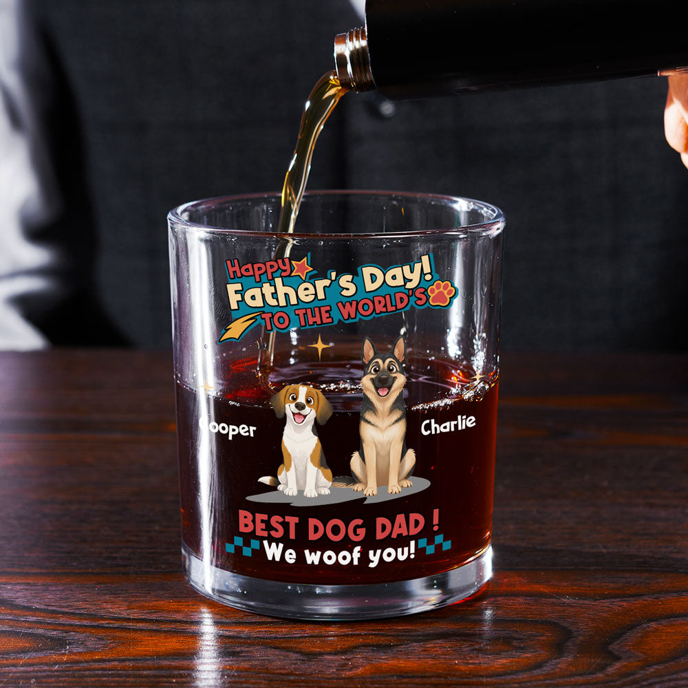 Dog Dad Forever - Personalized Whiskey Glass