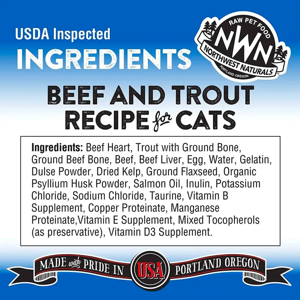 Northwest Naturals - Freeze Dried Diets For Cats - Beef & Trout Recipe