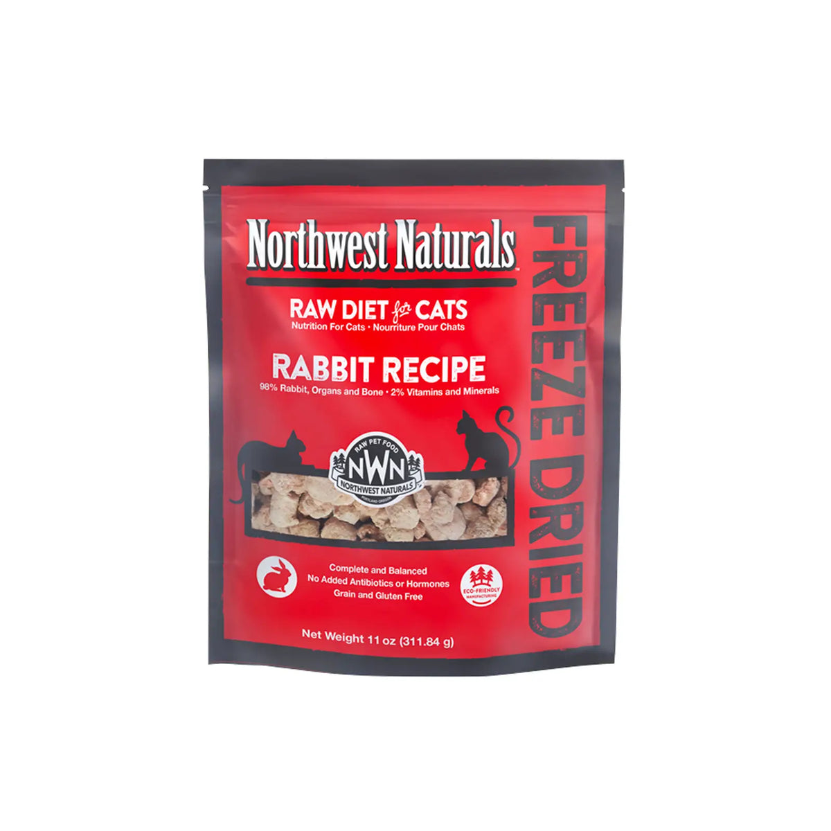 Northwest Naturals Freeze Dried Diets for Cats - Rabbit Recipe