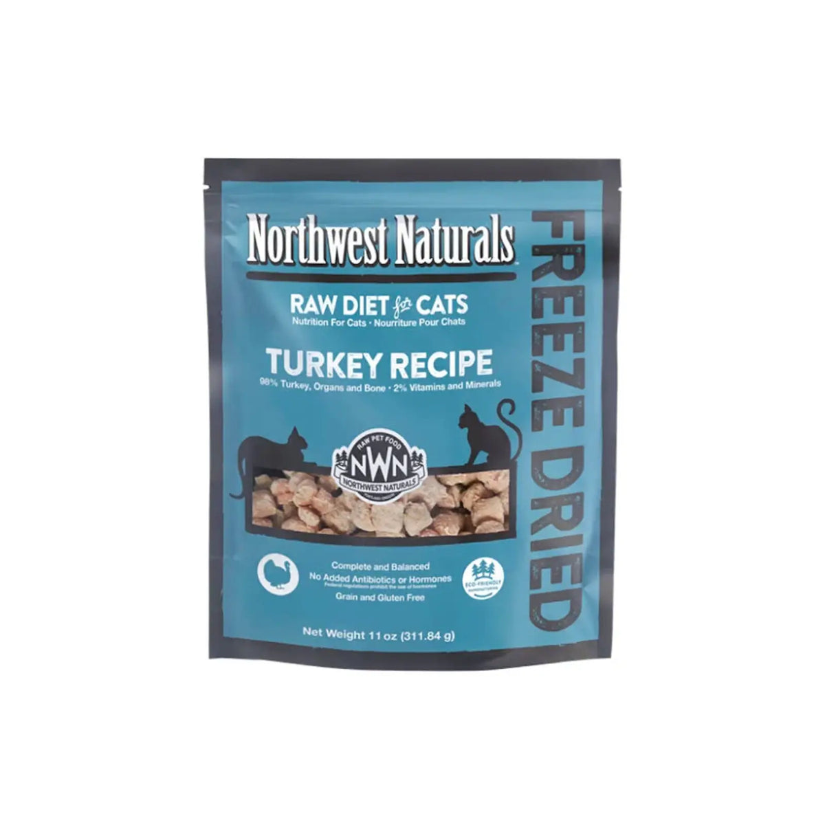 Northwest Naturals Freeze Dried Diets for Cats - Turkey Recipe