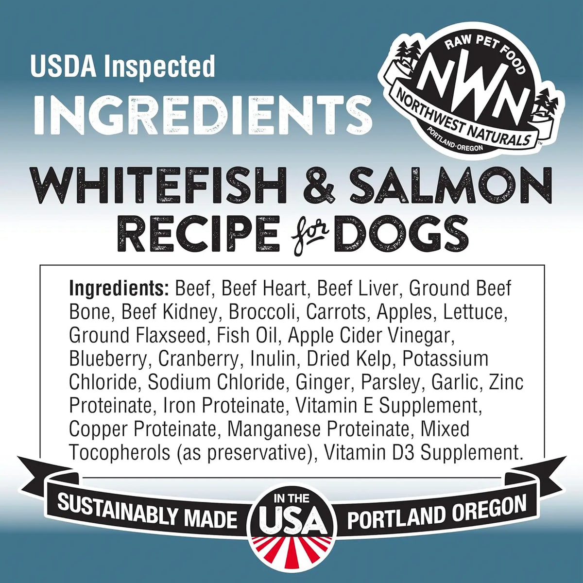 Northwest Naturals Freeze Dried Diets for Dogs - Whitefish and Salmon Recipe