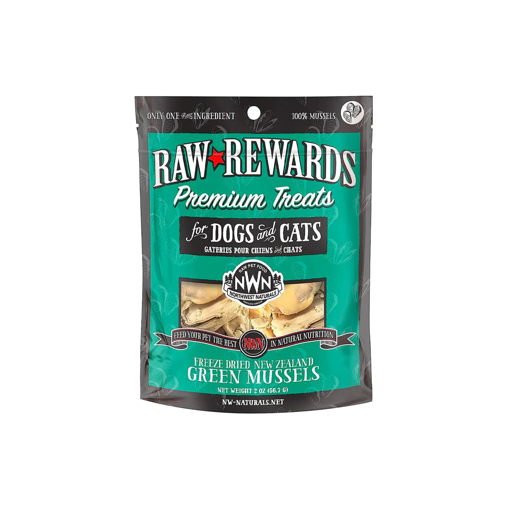 Northwest Naturals Raw Rewards Freeze Dried Treats for Dogs and Cats - Green Lips Mussels 56.7g