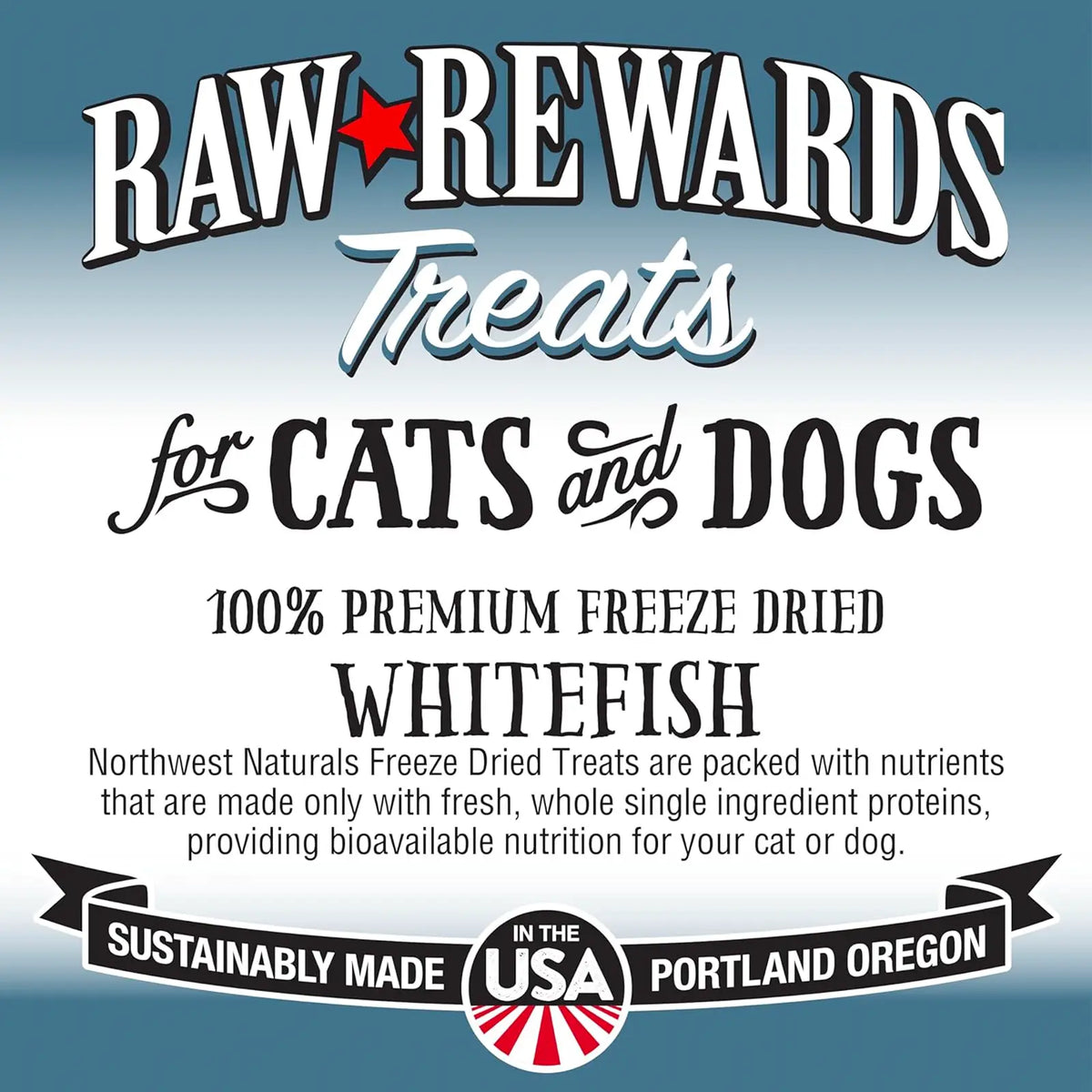 Northwest Naturals Raw Rewards Freeze Dried Treats for Dogs and Cats - WhiteFish 70g