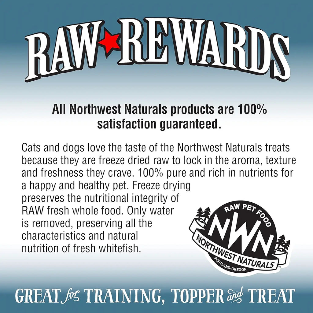 Northwest Naturals Raw Rewards Freeze Dried Treats for Dogs and Cats - WhiteFish 70g
