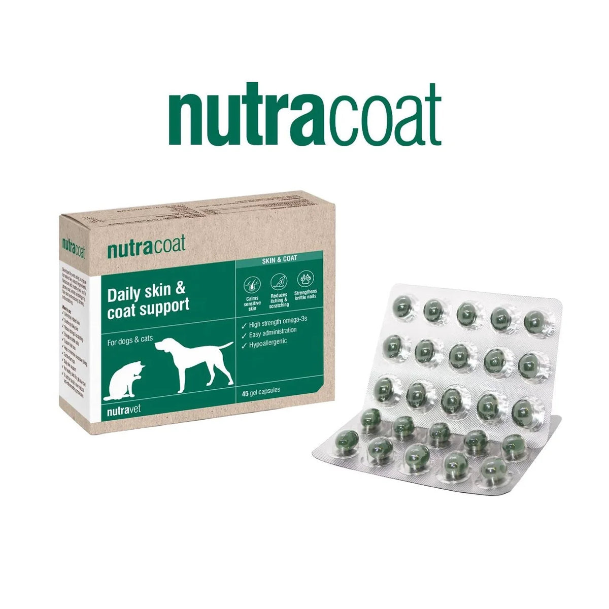Nutravet - Nutracoat (Skin & Coat for Dogs & Cats) 45 caps
