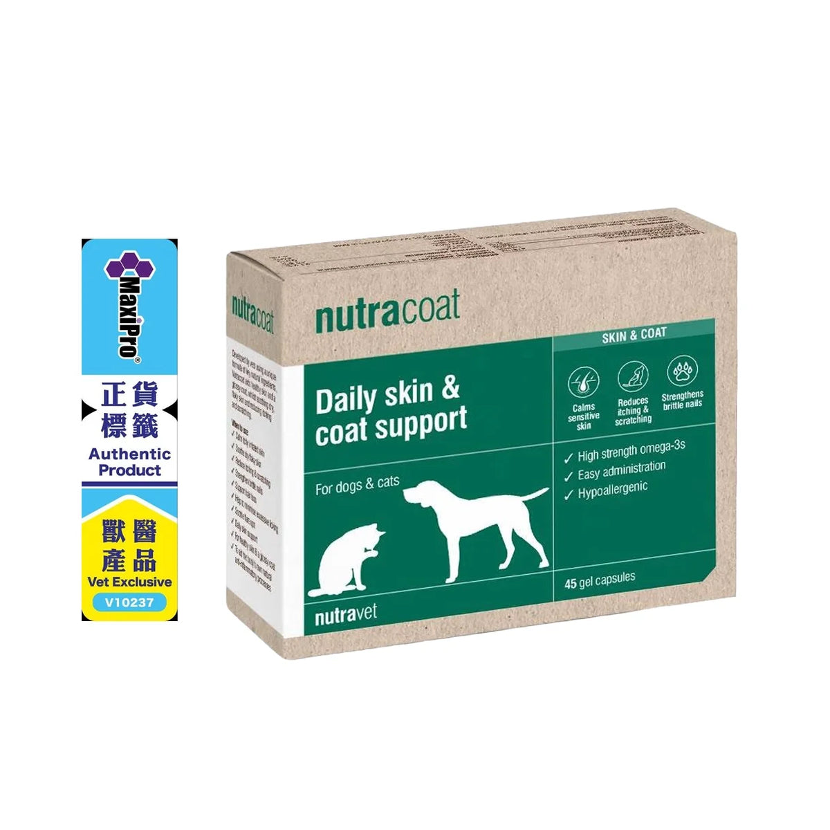 Nutravet - Nutracoat (Skin & Coat for Dogs & Cats) 45 caps