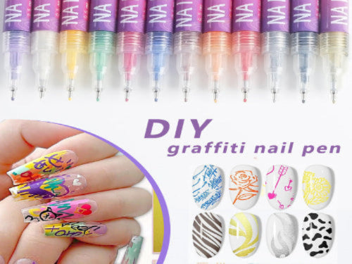 🎁New Year Sale 70% OFF!!💅🎨12 Colors Nail Art Pens Set