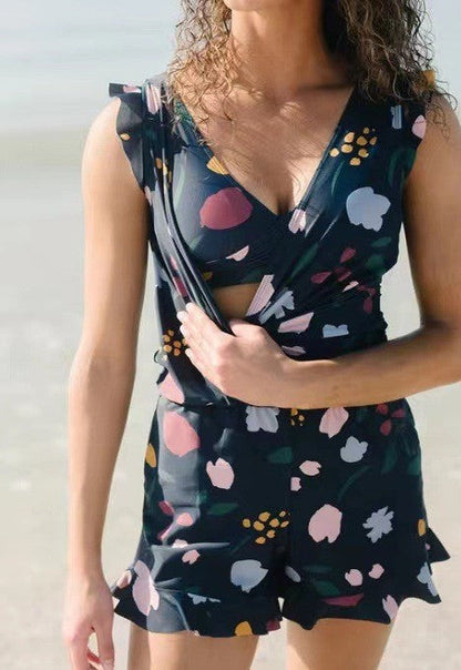 🎉Summer Hot Sale🔥Swim Romper Built-in Bra👙detachable bra cup