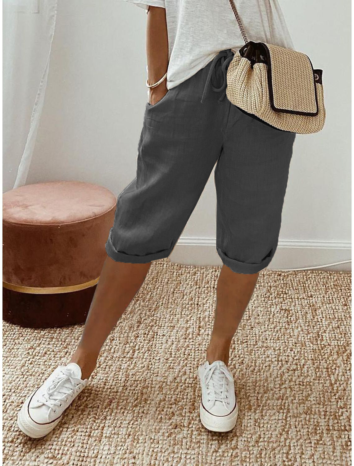 ⏳Time-Limited Special Price: ￡11.99!!⏰Women's Casual Cotton Linen Capris