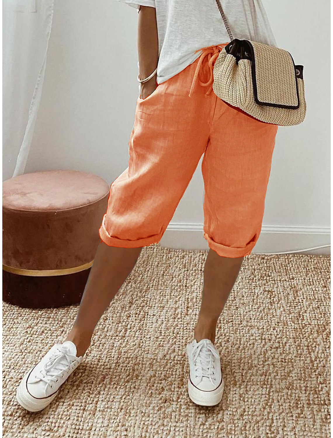 ⏳Time-Limited Special Price: ￡11.99!!⏰Women's Casual Cotton Linen Capris