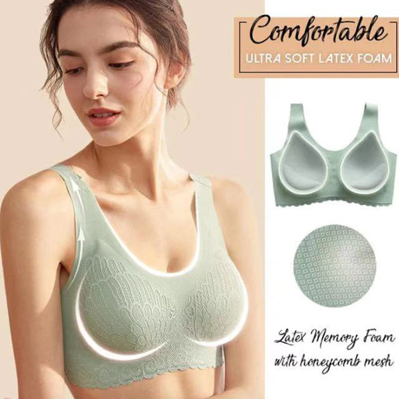 🌷💥Buy 1 Get 1 Free🔥Latex 4.0 Graceful Anti-saggy Breathable Lace Plus-size Bra