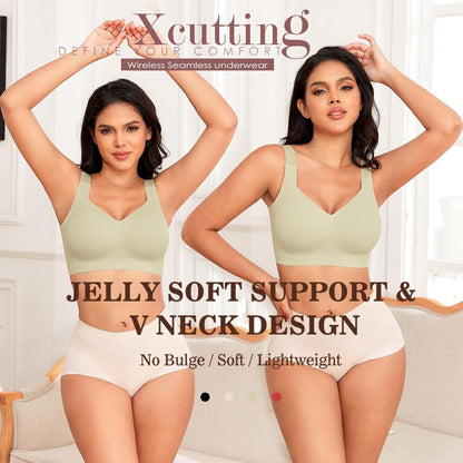 ⏳LAST DAY SALE 70%⚡💖Comfortable Wireless Full Coverage Jelly Smoothing Bra👍No more sagging breasts