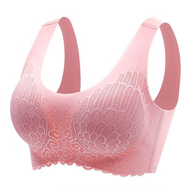 🌷💥Buy 1 Get 1 Free🔥Latex 4.0 Graceful Anti-saggy Breathable Lace Plus-size Bra