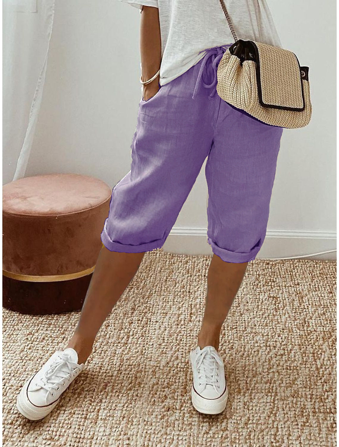 ⏳Time-Limited Special Price: ￡11.99!!⏰Women's Casual Cotton Linen Capris
