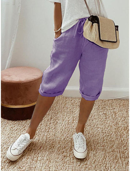 ⏳Time-Limited Special Price: ￡11.99!!⏰Women's Casual Cotton Linen Capris