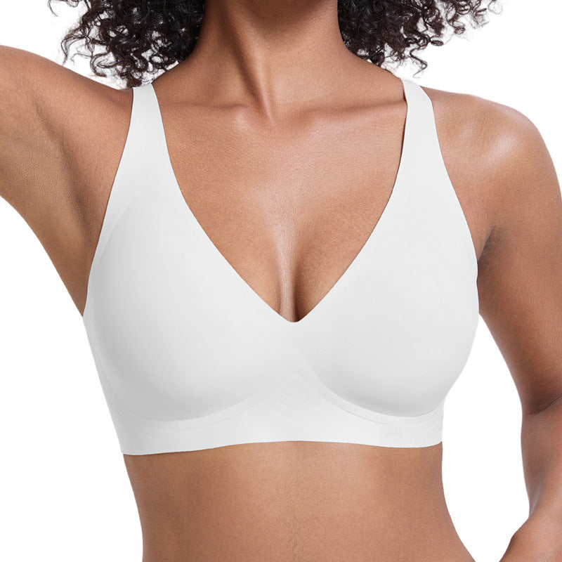 💖LAST DAY SALE 50% OFF💕Womens Comfortable Wireless Bralettes Seamless Deep V Everyday Bra