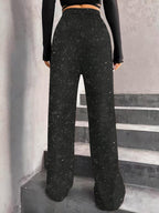 💖LAST DAY SALE 50% OFF💃Women's Sequin Sparkle Wide Leg Pants with Elastic Waistband