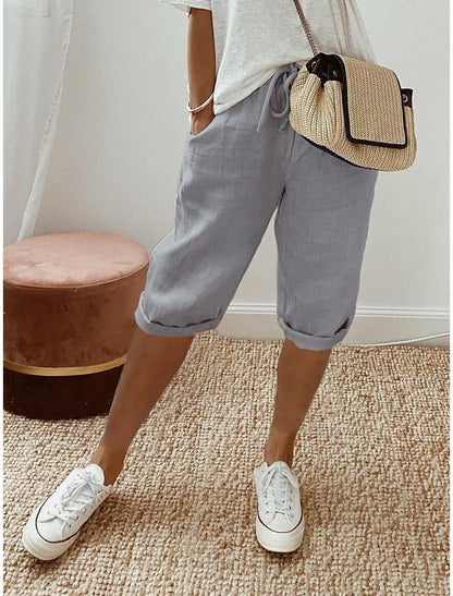 ⏳Time-Limited Special Price: ￡11.99!!⏰Women's Casual Cotton Linen Capris
