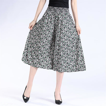 🔥Hot Sale-50% OFF🔥Women's High Elastic Waist Pleated Chiffon Wide Leg Culottes
