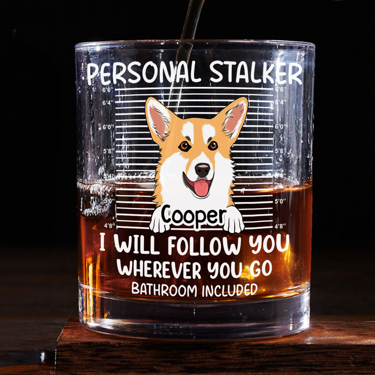 Personal Stalker - Personalized Whiskey Glass