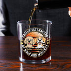 Dogs And Whiskey First - Personalized Whiskey Glass