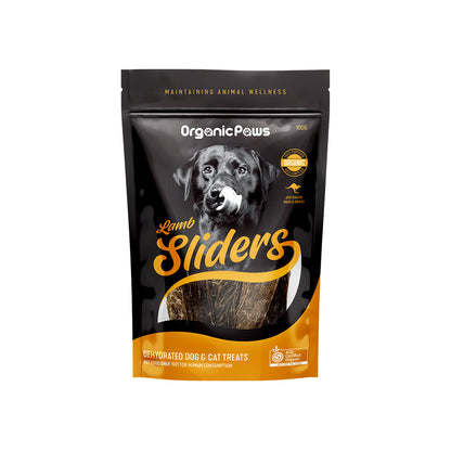 ORGANIC PAWS Lamb sliders Pet Treats 100g