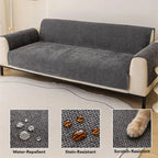 One-Piece Chenille Scratch-Resistant Durable Water-Repellent Non-Slip Recliner Chair Covers