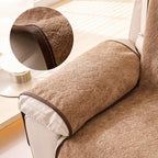 Chenille Scratch-Resistant Recliner Couch Cover With Straps - Snowflake