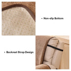 Chenille Scratch-Resistant Recliner Couch Cover With Straps - Snowflake