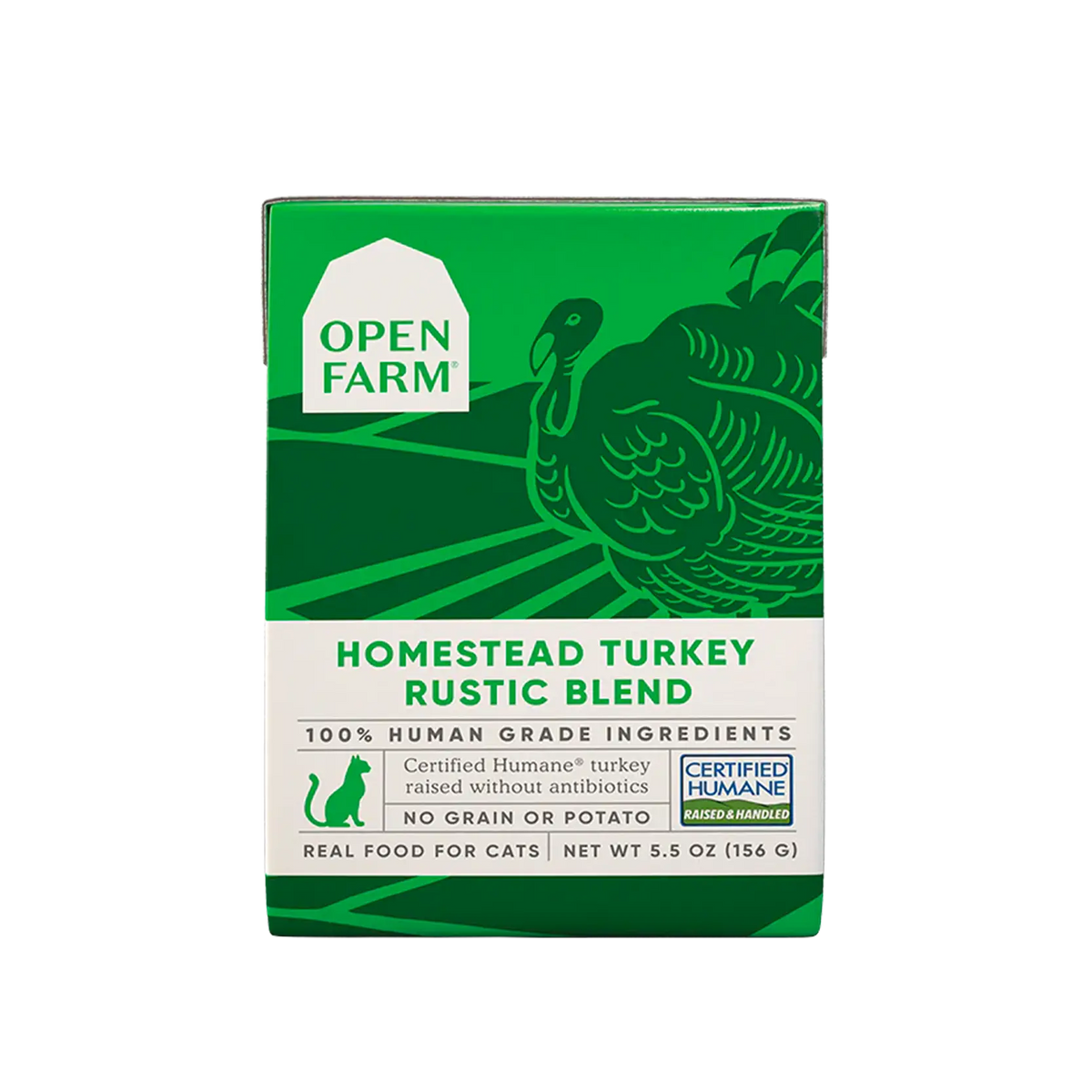 EXP: 31 OCT 2026 Open Farm Rustic Blend Wet Cat Food Homestead Turkey 5.5oz