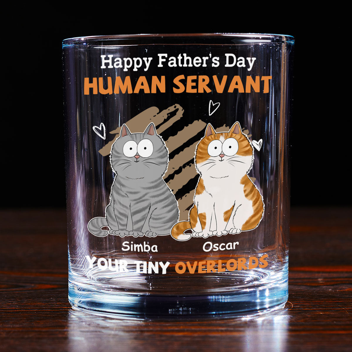 To My Human Servant - Personalized Whiskey Glass