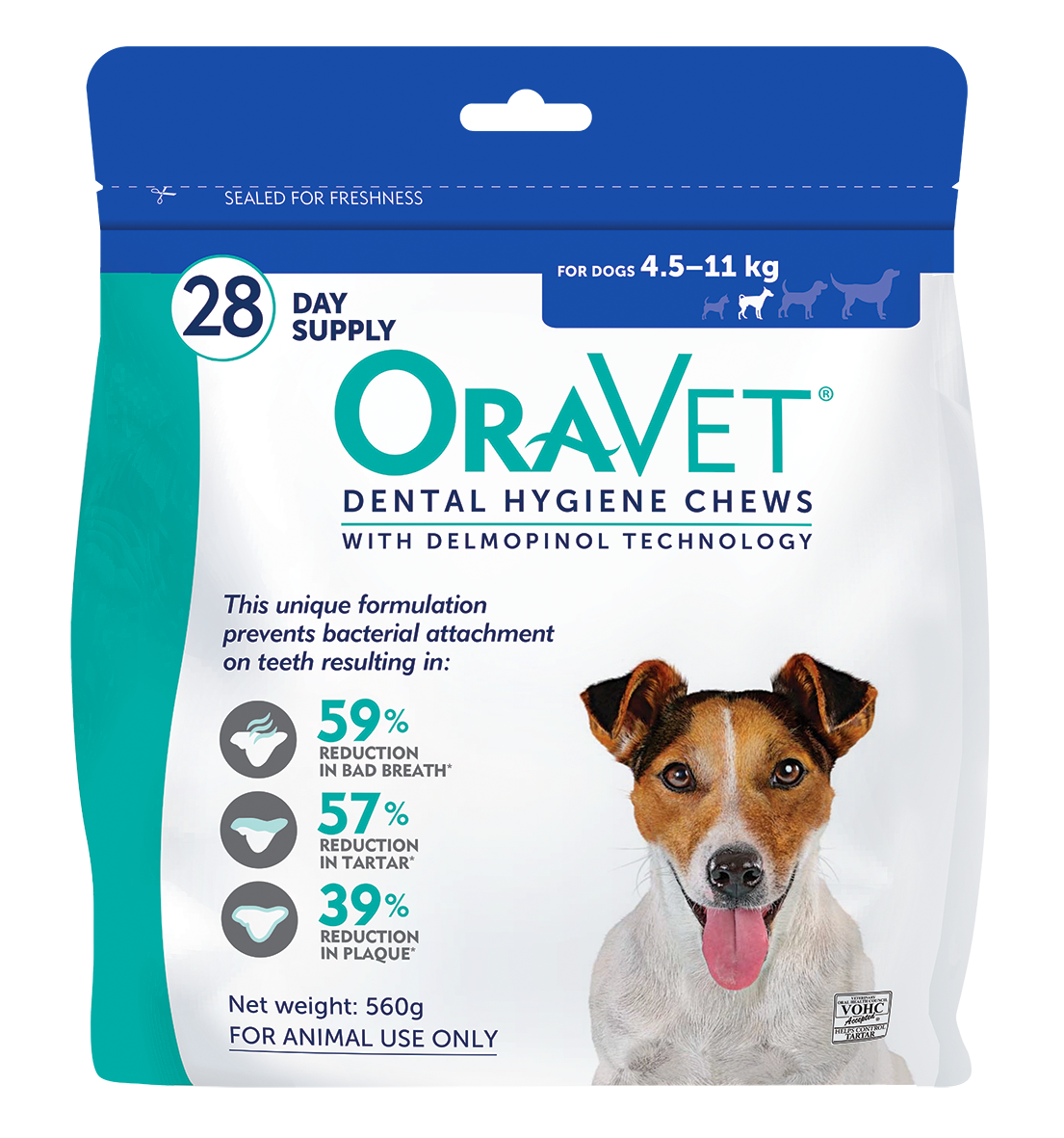 OraVet Dental Hygiene Chews for Small Dogs 4.5 - 11kg