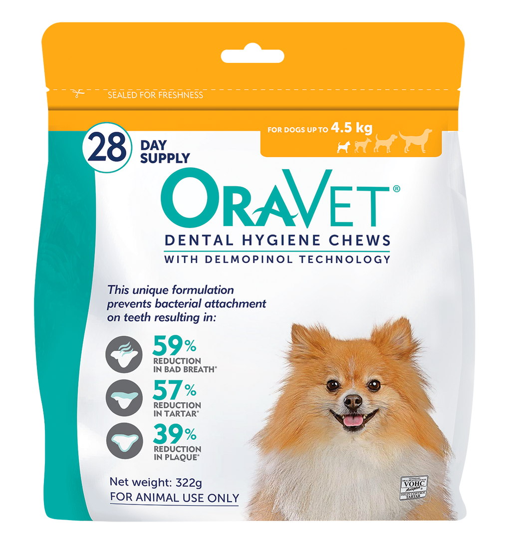 OraVet Dental Hygiene Chews for Extra Small Dogs up to 4.5kg