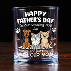 Putting Up With Funny Dad Ver Pet - Personalized Whiskey Glass