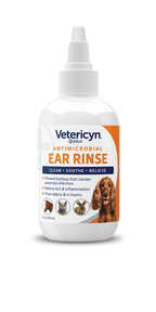 Vetericyn Plus Antimicrobial Ear Rinse for Dogs & Cats, 3-ounce