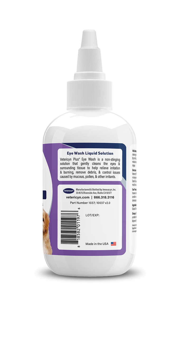 Vetericyn Plus Antimicrobial Eye Wash for Dogs & Cats, 3-ounce