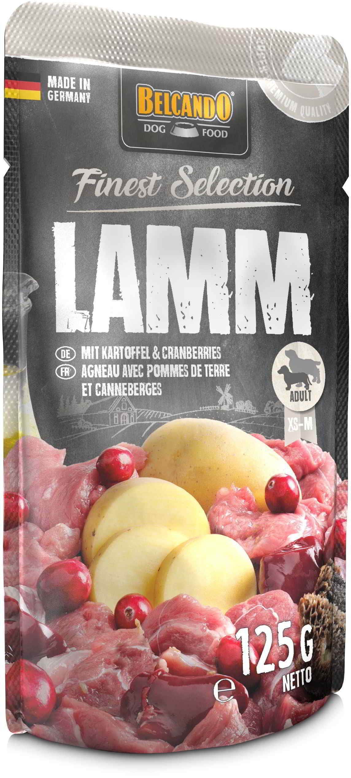BELCANDO Janjetina s brusnicama i krumpirom, 125g